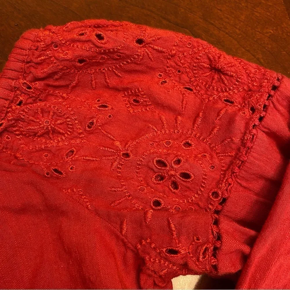 Old Navy | Red Bohemian Blouse, Size 8
